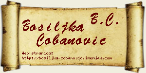 Bosiljka Čobanović vizit kartica